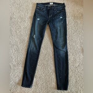 Hudson Jeans, Nico super skinny mid rise studded jeans, size 26, 2000s Jeans